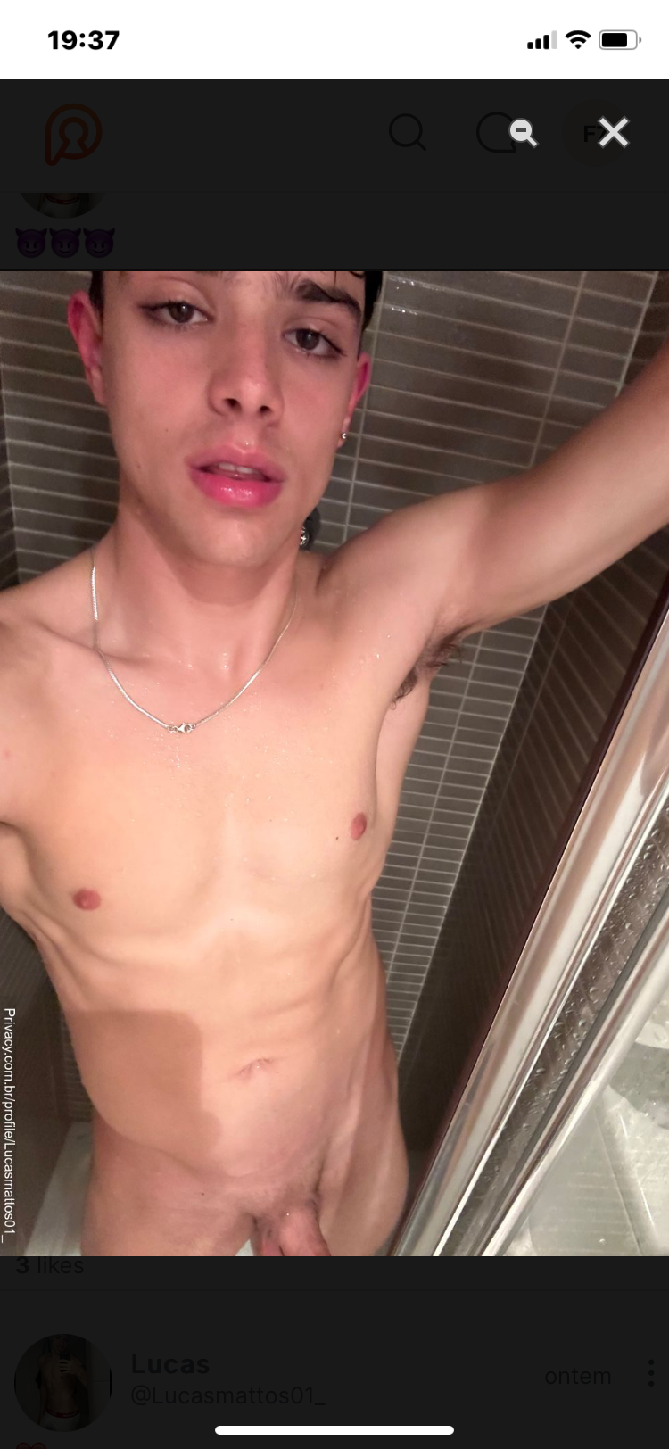 Várias fotos do influencer Lucas Dias pelado no Privacy | Todos Famosos Nus