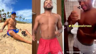 Vídeo do Digital influencer Cristian Bell com o pênis marcando na cueca