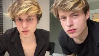Matheus Cade exibe o pau grande marcando na roupa